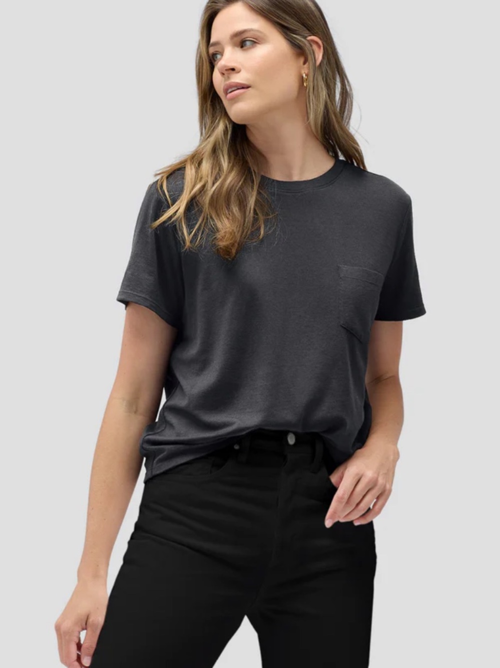 Unbound Merino Women’s Merino Boxy Short Sleeve Pocket Tee NWOT
